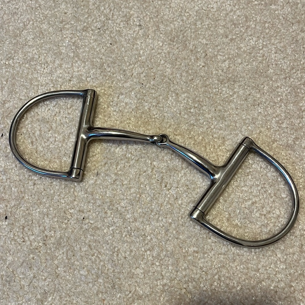 GUC Stainless Steel D-ring Snaffle Bit - 4.75"